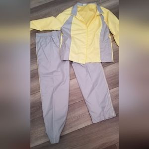 Danskin Now Yellow/Gray Windbreaker set size XL